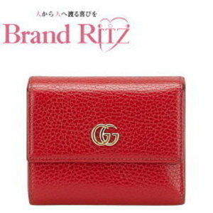 Gucci Tri Wallet GG Marmont Red Leather